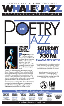 Whale & Jazz Festival 2009: Poetry & Jazz, poster by Hall Kelley