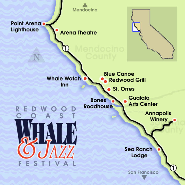 2009 Whale and Jazz Festival Venue Map