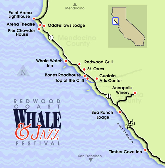 2010 Whale and Jazz Festival Venue Map