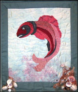 Leaping Salmon quilt by Janet Sears