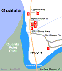 Map to Gualala Arts