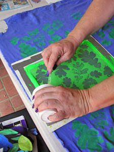 Dyeing and Screen Printing Art Cloth