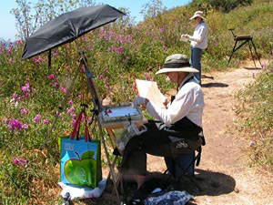 SRJC class: Landscape painting, with Judith Greenleaf