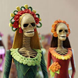 Catrinas, one of the most popular figures of the Day of the Dead celebrations in Mexico