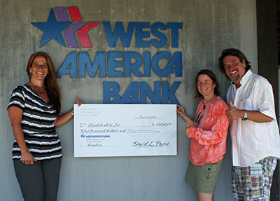 Westamerica Bank donation to support the Summer Art Program for Youth