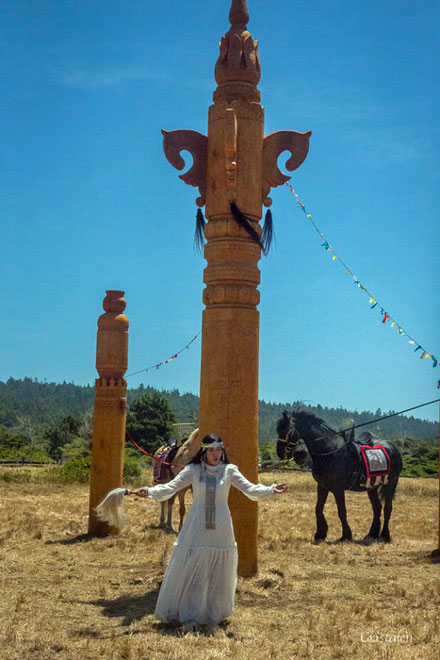 Sakha Cultural Festival, Serge dedication at Gualala Point Regional Park, June, 2014; photo courtesy of Bones Roadhouse