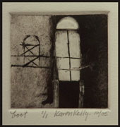 Karen Kelly, printmaking/monotype, 'The Boot'