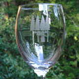 Gualala Arts wine glass