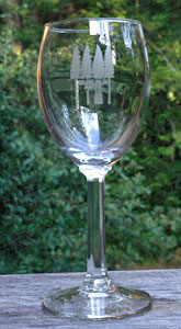 Gualala Arts logo wine glass