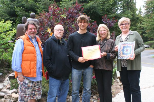 2015 Young Artists Scholarship Winner Joshua James Riboli with members of the Scholarship Committee
