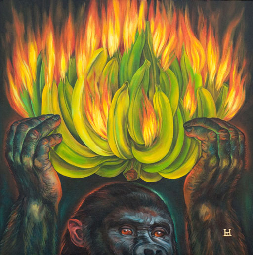 The May Show 2012: First Place: Gorilla, oil on linen, by Heidi Endemann
