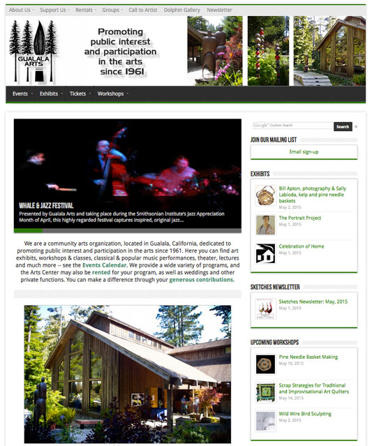 Home page, 2015