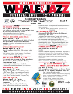 2015 Whale & Jazz Festival Program