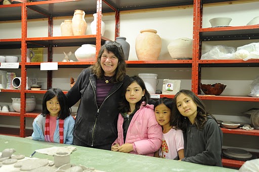 Clay Studio: Jane Head with young clay artists