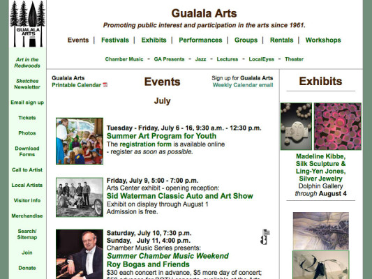 Events page, 2010