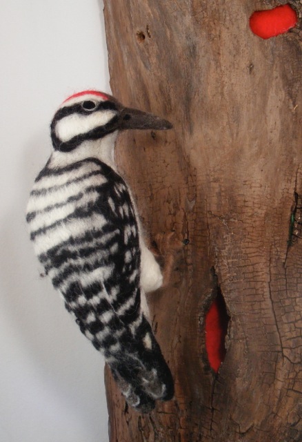 Attwell felting workshop woodpecker