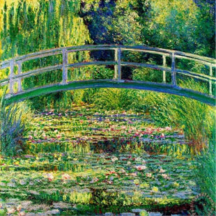 Bridge over a Pond of Water Lilies, by Claude Monet